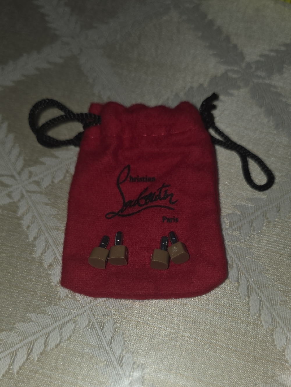 Set of 2 Christian Louboutin Heel Taps With Small Pouch
